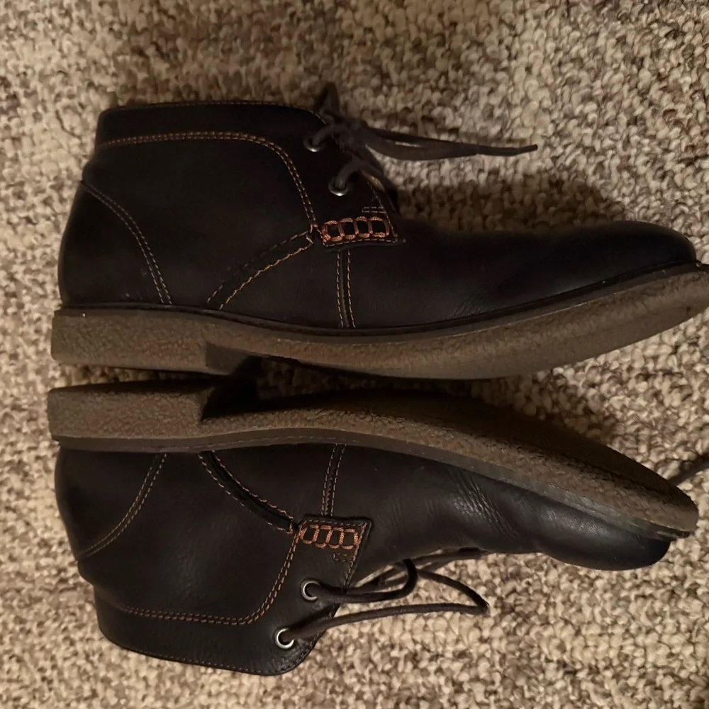 Johnston & Murphy Black Brown Leather Chukka Boots